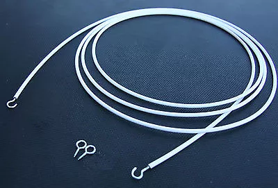 4m CURTAIN STRETCH WIRE KIT Hooks & Eyes Expanding Spring Van Caravan Boat Rope • $9.87