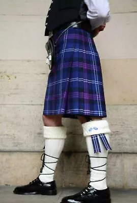 Scottish Mens Heritage Of Scotland Kilt 16oz Traditional Highland Skirt Dress 8 • £29.50