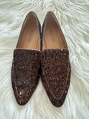 Madewell Shoes Women's 8 Leopard Print Leather Loafer The Frances Skimmer Casual • $30