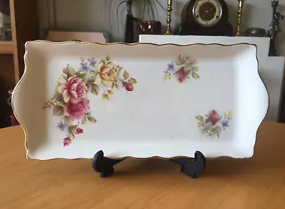 £19.99 • Buy  OLD FOLEY  JAMES KENT ROSE THEMED VINT. PORCELAIN PASTRY TRAY 27/12cm