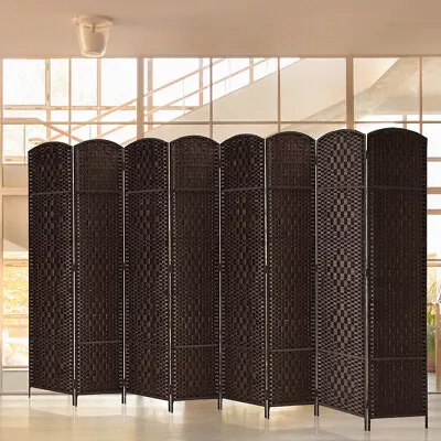 3/4/6/8 Panel Wall Room Divider Weave Fiber Privacy Screens Partition Home Gifts • $52.99