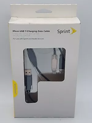 Sprint 2.0 USB Type A Male To Dual Micro USB Male Splitter Y Charging Data Cable • $9.95