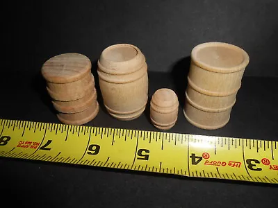 5-300 Pcs. Miniature Wood Pickle Barrels Oil Drums Free Shipping! Buyers Choice • $10