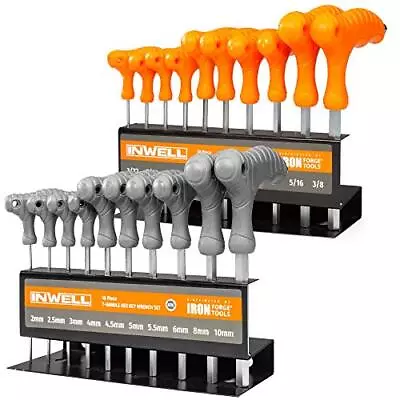 20 Piece T Handle Allen Wrench Set - SAE & Metric Hex Key Set With Stand • $41.99