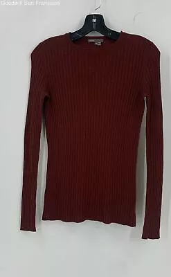 Vince Womens Brown Knitted Crew Neck Long Sleeve Casual Pullover Sweater Size XS • $24.99