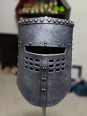 SCA Medieval LARP Black Knight Monty Python Armor Helmet LARP/Cosplay Costume • $90.98