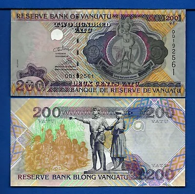 Vanuatu 200 Vatu Year ND 1995-2006 Uncirculated World Paper Money Banknote • $7.49