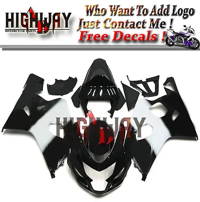 Motor Bodywork Fairings Panel Fit For Suzuki GSXR600 GSXR750 2004 05 Black White • $483.28