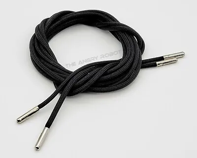 Black 550 Paracord Boot Shoe Sneaker Laces With Metal Tips • $8