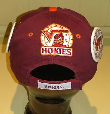 Vintage Virginia Tech Hokies VT Hat W/ Pins SAME DAY SHIPPING • $29.75