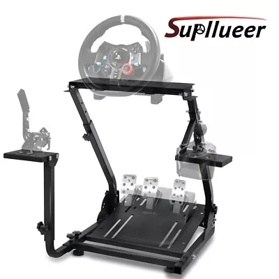 Supllueer Racing Wheel Stand Frame Foldable Fit For Logitech G920 G29 G923 T80 • £76.99