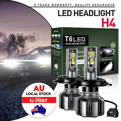 2-sides H4 LED Headlight Globes Kit High Low Beam For Mazda BT-50 BT50 2006-2011 • $32.27