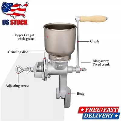 Manual Corn Grinder Flour Maker Wheat Grain Nut Nut Mill Crank Labor-saving Cast • $30.80