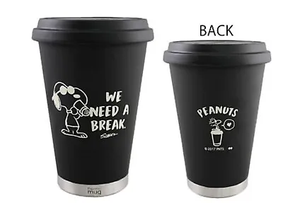 £22.38 • Buy Peanuts Snoopy Thermal Insulation ColdWalm Tumbler Black  Mug