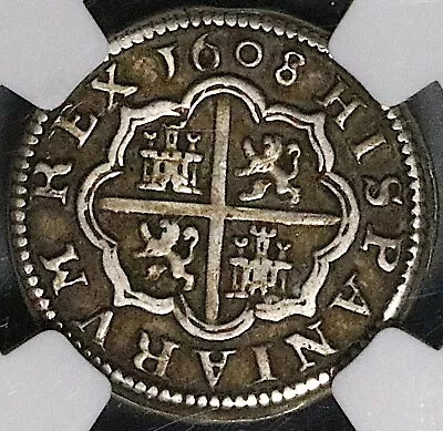 1608-C NGC AU 55 Spain 1 Real Seville Philip III Segovia Coin POP 1/0 (23043002C • $595