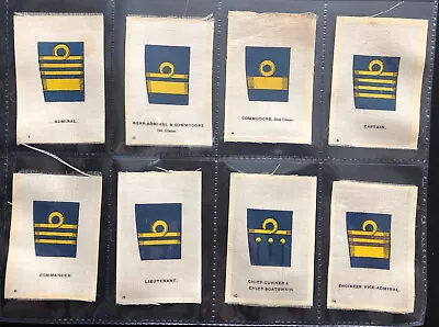 £20 • Buy 17/54 Godfrey Phillips BDV Cigarette Silks Naval Badges Rank Military Headdress