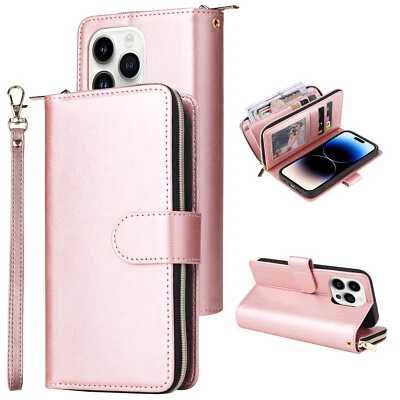 $15.89 • Buy Zipper Purse Card Wallet Bag Leather Case For IPhone 14 13 Pro Max 12 11 X XS 87