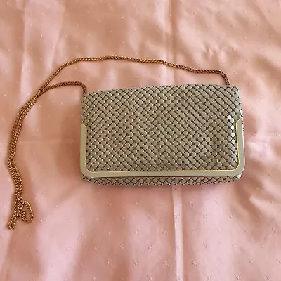 Vintage Grey Opera Mesh Glomesh Style Handbag Chain Strap TLC  Read Description  • $15