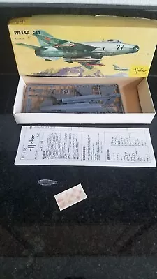 Vintage Heller Soviet Union Mig 21 1/72 Scale Plane Model Kit • $5