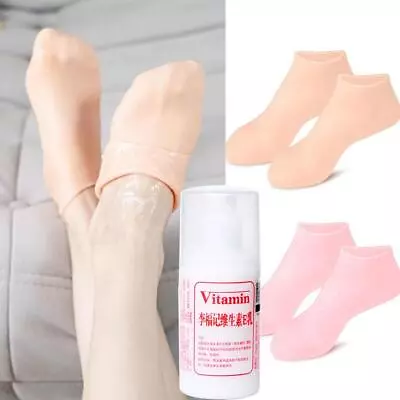 Silicone Socks Care Socks Moisturizing Gel Socks Elastic Cracked Skin Prof • $6.64