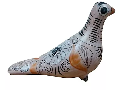 Vintage Mexican Folk Art Tonala Pottery Bird Figurine 7.5  Long X 5  High • $10.99