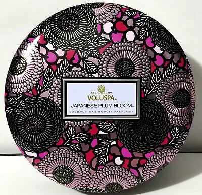 Voluspa 3 Wick Tin Candle - Japanese Plum Bloom - 12 Oz - New • $16.95