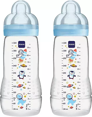 MAM Easy Active Baby Bottle With MAM Fast Flow Teats Twin Pack Of Baby Bottles • £21.16