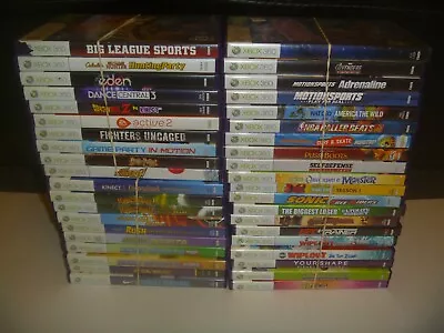 Microsoft Xbox 360  KINECT  Games! You Choose From Large Selection! With Cases! • $4