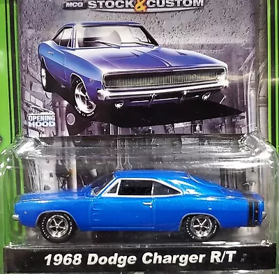 Greenlight 68 1968 Dodge Charger R/T Muscle Car Garage Stock & Custom Mopar Blue • $18.99