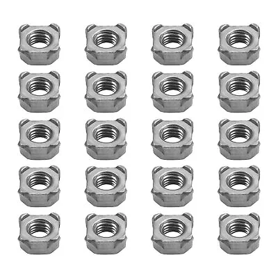 Weld Nuts M8 Square UNC Coarse Carbon Steel Machine Screw Silver Black Pack O... • $14.97