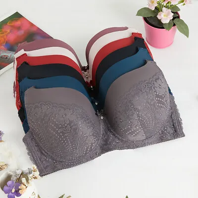 Ladies Full Cup Underwired Bra Plus Size Firm Hold Lace Large  Padded Bra Uk New • £9.98