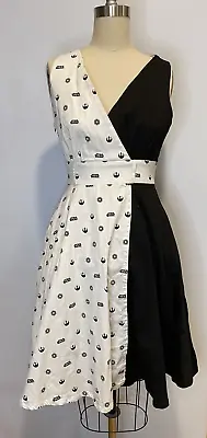 Her Universe Star Wars Black & White Symbol Dress NO BELT S Empire Rebel Black • $75