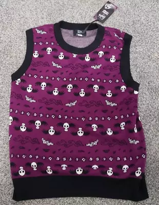 Corpse Bride Tim Burton Sleeveless Sweater Halloween Costume NWT 2XL Bats Skull • $49.99