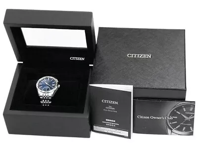 Citizen Men's Watch Eco Drive AQ4041-54L Titanium 38mm Chronomaster Blue Dial • $4085.60