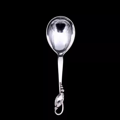 Georg Jensen. Silver Serving Spoon Small 115 - Blossom / Magnolia. • $798