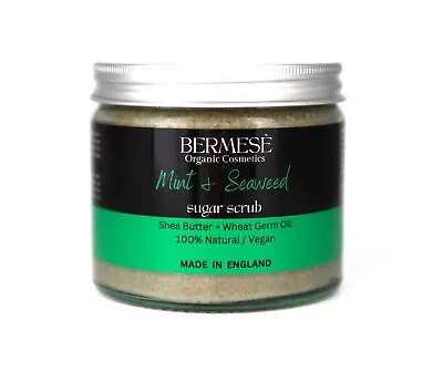 Bermese Organic Cosmetics - Mint & Algae Sugar Scrub • £14.90