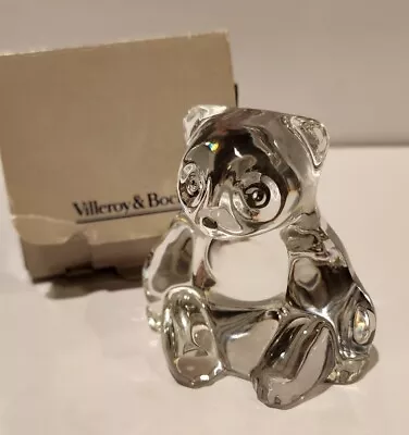  Vintage Villeroy & Boch Clear Glass PANDA BEAR  Paperweight • $30