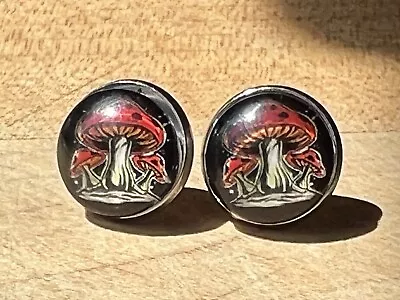 Mushroom Stud Earrings • $12.50