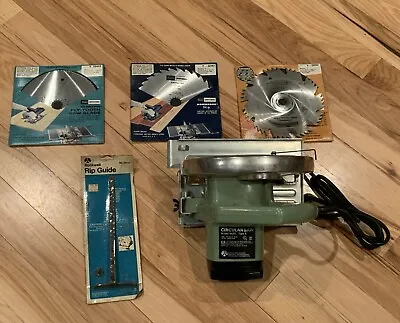 Vintage Carpentry ROCKWELL 4525 Circular Saw 7 1/4  Vintage Blades And Rip Guide • $64.75