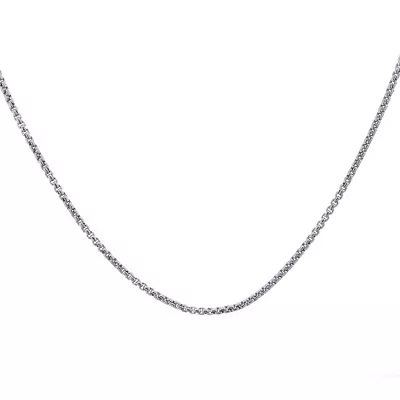 14K White Gold Box Link Chain Necklace 24  4.7 Grams 1mm • $259