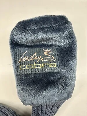 Lady COBRA Ladies 1 Driver Wood Golf Club Head Cover Blue Embroidered Vintage • $11.99