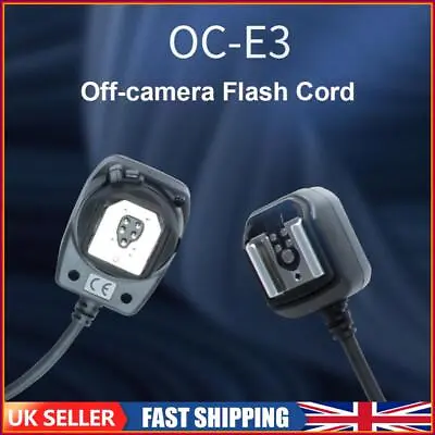 OC-E3 Camera Extension Cord Off-Camera Flash Sync For Canon Nikon Flashlight • £15.49