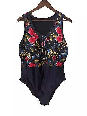 ModCloth Anthropologie Allie Floral Full Coverage One Piece Swimsuit Size 2X • $45