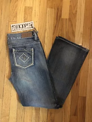 Women’s Cowgirl UP Jeans Size 12 Bootcut 31x34 Aztec • $35