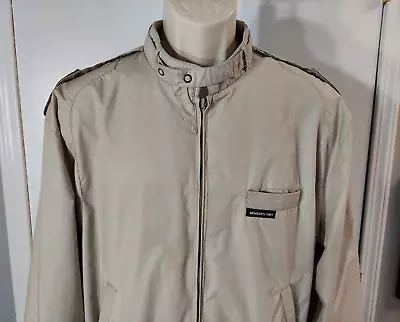 Members Only Men's Vintage Retro Tan Jacket Size 42 • $19.50