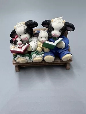 Vtg New Old Stock Mary's Moo Moos Enesco 372390l Mantle Family In Pew Church • £16.41