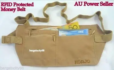 $30.87 • Buy Money Belt Travel Bag Secure Waist Zip Pouch RFID-Blocking Card/Passport Pouch