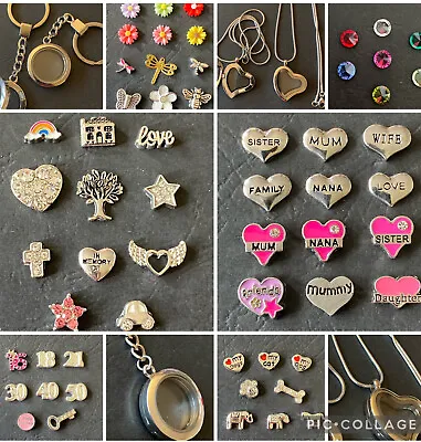 Memory Locket And Any 5 Floating Charms (Necklace Or Keyring) • $8.64