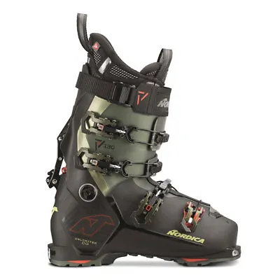 NORDICA Men's Unlimited 130 DYN Black/Irid Green/Red Ski Boots (050P34004R3) • $749.99