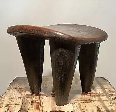 Vintage Lobi Stool. Burkina Faso. Hand Carved Wood. 12” Wide. • $189